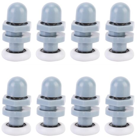 Ej.Life Roulette Porte Coulissante Douche, Rouleau de Porte de Douche, Coureurs de Porte Douche Coulissant Piste Roulement Salle Bains pour Pièces de Fixation De Pièces De Rechange(20mm)