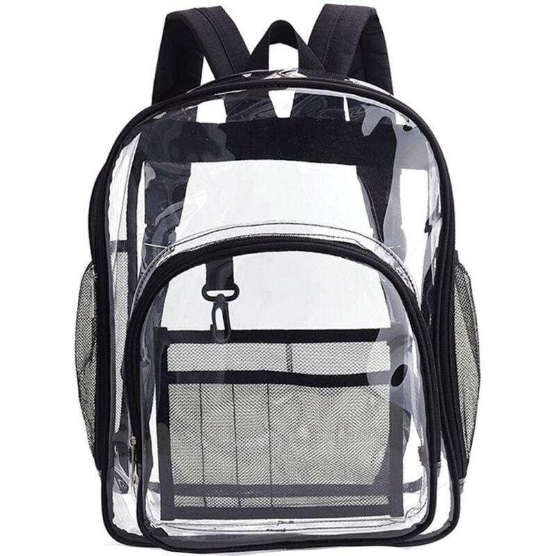 Ej.life - Sac à Dos étanche en pvc Transparent pour étudiants, Sac pour Ordinateur Portable Durable et Spacieux