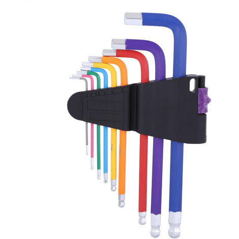 Ej.Life Schraubenschlüsselsatz, Reparatur von Musikinstrumenten Inbusschlüssel, Schraubenschlüssel Schleifwerkzeuge Reparatur für(Color standard nine-piece set)