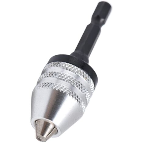Ej.Life Sechskantschaft-Bohrfutter, Schnellspannbohrfutter, Schlagschrauber-Bit-Adapter-Konverter, 3 Backen, 1/4 Zoll Sechskantschaft, 0,3–6,5 Mm, für Schlagbohrwerkzeug