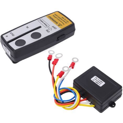 Ej.Life Seilwinden-Fernbedienungsschalter, Seilwinden-Fernbedienung, Abs-Winden-Fernbedienungs-Set mit Empfänger, 12 V, 24 V, 75 Fuß, Universelles Zubehör