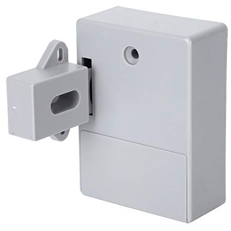 Ej.Life Serrure d'armoire Intelligente 125KHz, Ouverture de Carte RFID électronique pour bibliothèques de Sauna, usines et Bureaux de Garde-Robe - sans perceuse(Gris)