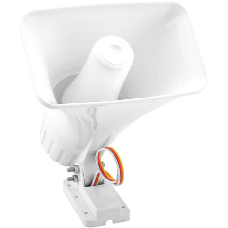 Ej.Life Sirene, Sirene, 30 W, 12 V, 150 dB, lauter Lautsprecher, kabelgebunden, mit Lautsprecher, Alarmanlage, Diebstahlsicherung für die Sicherheit im Freien