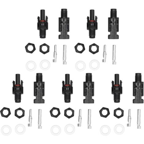 Ej.Life Solarmodul-Endverbinder, 5 Sätze Solar-Photovoltaik-Steckverbinder, Stecker- und Buchsenverbinder, Platinen-Endverbinder, Solar- und Windkraftteile und -zubehör(PV-BMC (1000 V)) A