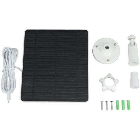 Ej.Life Solarpanel, Staubschutzkamera, solarbetrieben, 5 W, mit verstellbarer Halterung für den Außenbereich