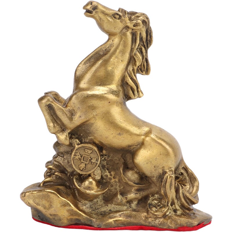 Ej.life - Statue de cheval fabriquée à la main, fabrication soignée, petit Volume, matériau en laiton, Figurine de cheval