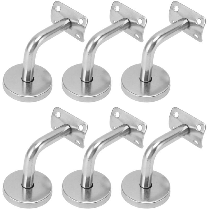 Ej.life - Support de Main Courante, 6pcs Support de Main Courante d'escalier en Acier Inoxydable 304 pour la Maison
