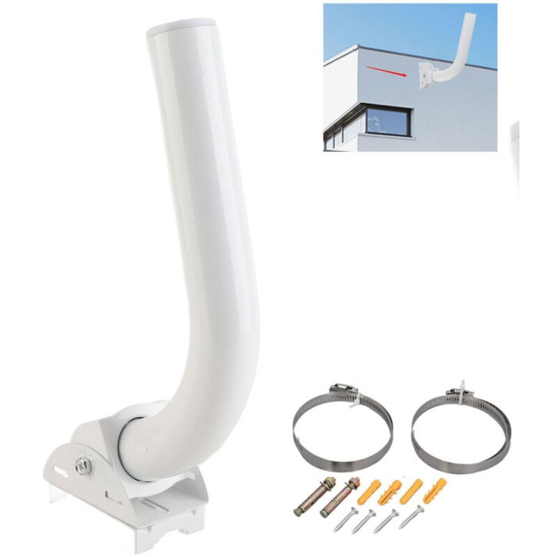 Ej.life - Support Starlink, Support Mural Starlink pour Antenne Parabolique Rectangulaire V2, Kit Internet Starlink, Kit de sur Poteau en j D'antenne