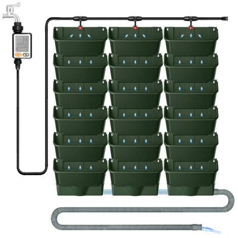 Ej.Life Taschenhalter, Hängender Blumentopf, Stapelbarer Automatischer Bewässerungspflanzer, Vertikaler Garten-Hängepflanzer, Atmungsaktive Löcher, Wandhalterung für Balkon