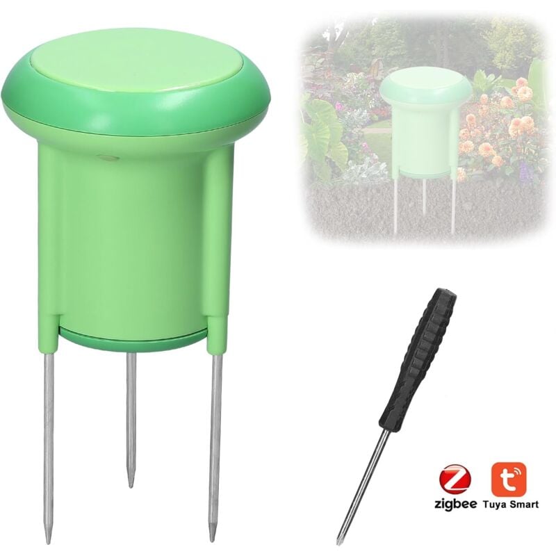 Ej.life - Testeur d'humidité et de température pour sol de jardin, capteur étanche pour l'extérieur, compatible avec l'application intelligente tuya
