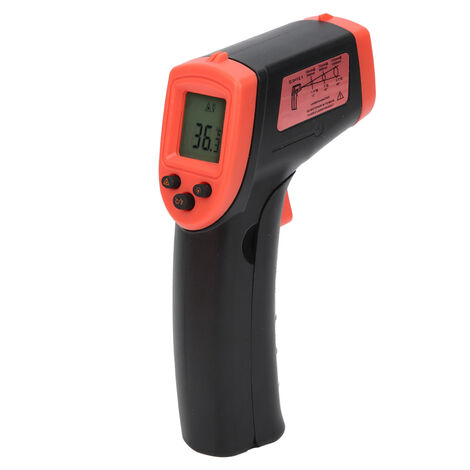 Ej.Life Thermomètre sans contact, LCD thermomètre de mesure de température numérique infraroug température de -50 à +600 °C (rouge)