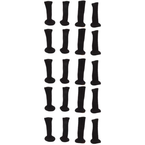 Ej.Life Tischbeinschutz, Praktischer Filz-Polyester-Gummi, Verdickter Stuhlbein-Bodenschutz, Elastischer Bindemund, 20 Stück für Restaurant (Pures Schwarz)