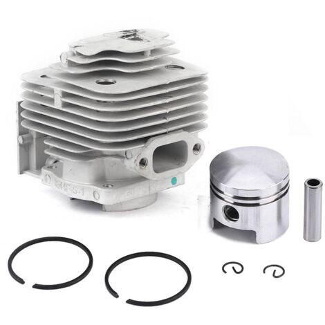 Ej.Life TOPINCN Jeu de Cylindres Kit de Piston 44mm Pièces de Moteur en Alliage D'aluminium Kit de Goupille de Joint de Piston de Cylindre de Remplacement pour Débroussailleuse TL52 BG520