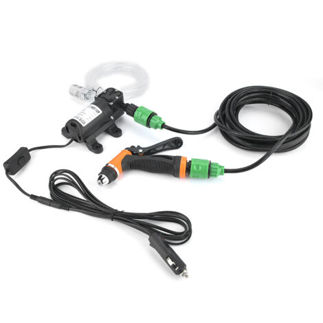 Ej.Life Tragbare elektrische Autowaschpumpe DC 12V Autowaschanlage Wassersprühpumpe Waschpistole mit 6 m Wasserschlauch für Auto, Haustier, Garten, Reinigung, Diverse Andere Pumpen Und Zubehör