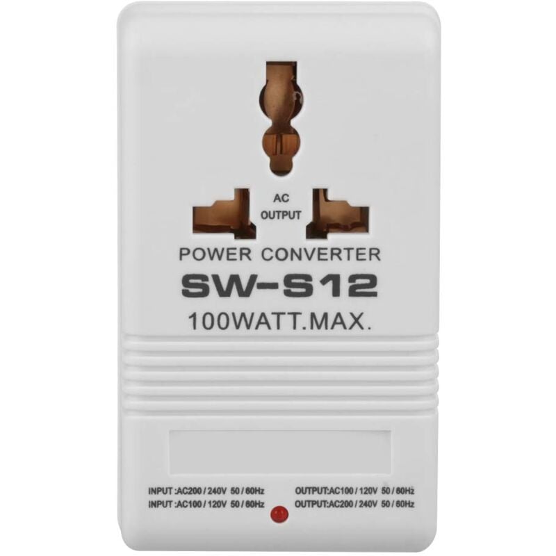 Ej.life - Transformateur de convertisseur de tension abaisseur 100W 110V/120V à 220V/240V (prise standard cn)
