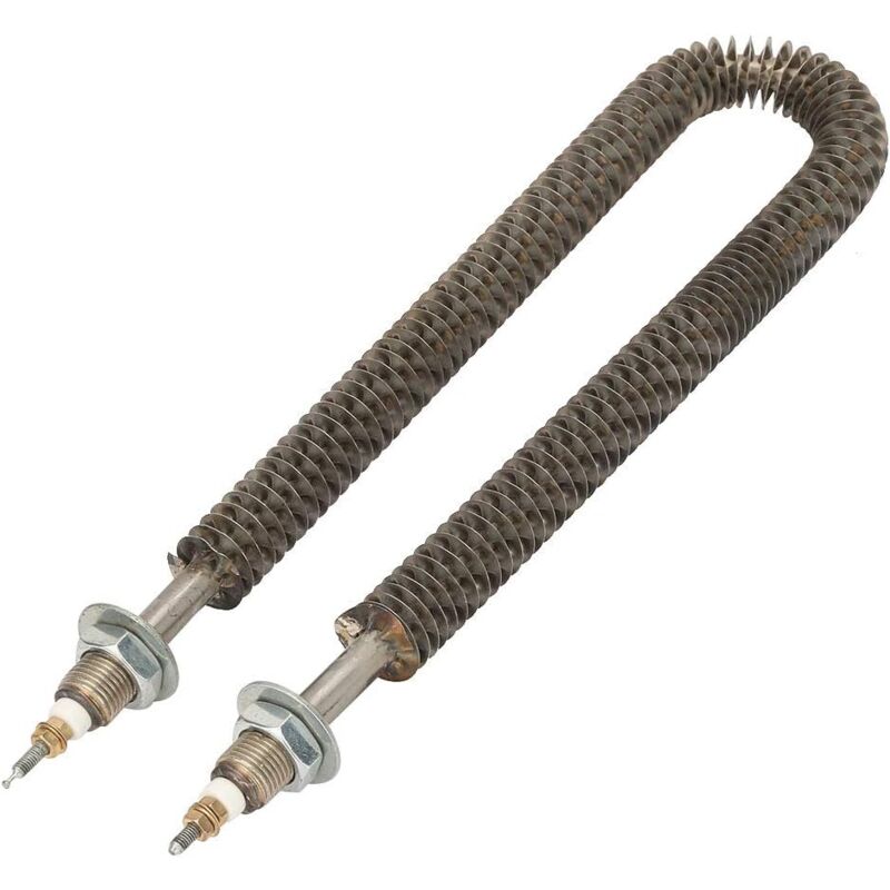 Tube Chauffant à Ailettes de Type u, 220V 1KW Tube Chauffant Électrique à Ailettes de Type u Élément Chauffant à Ailettes en Acier Inoxydable pour