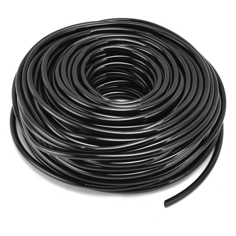 Tube D'irrigation Goutte à Goutte, 164ft 4/7 Kit de Ligne de Tube D'arrosage Noir pour Pelouse de Parterre de Fleurs de Jardin - Ej.life