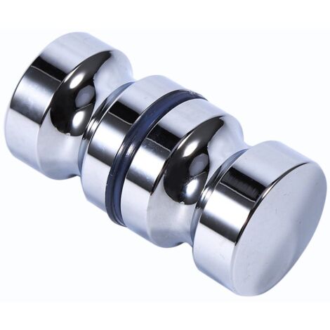 Ej.Life Türknopf Duschtürknopf, Aluminiumlegierung Türgriff, Ø30mm Duschtürgriff mit Schraube, für einzelne Glastür Knob Badezimmer Duschkabine