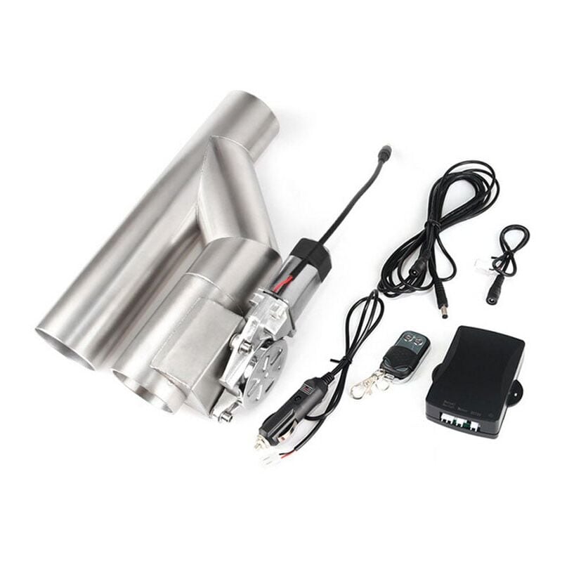 Ej.life - Tuyau d'échappement électrique de Voiture, 2.5in 63 mm Kit à télécommande de Valve de Commande de Tuyau de Descente d'échappement