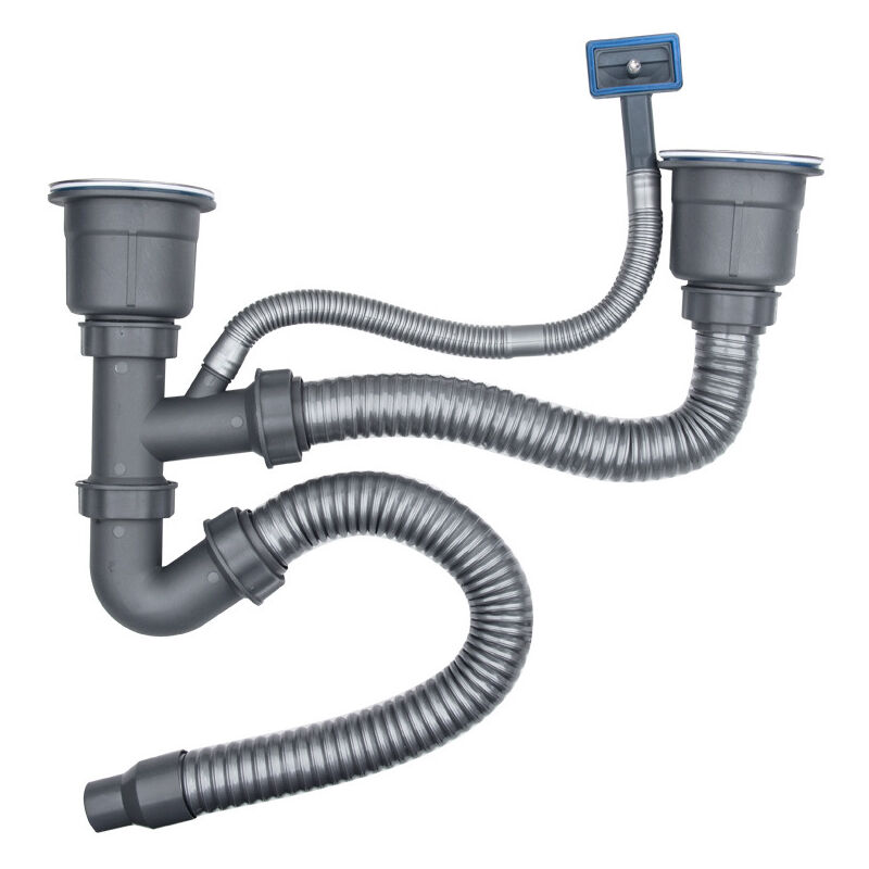 Ej.Life Tuyau Flexible et Extensible en PVC pour Lavabo Evier ou Bidet,Piège à Odeurs et Evacuation des Eaux Usées, Montage simple sans Outils A