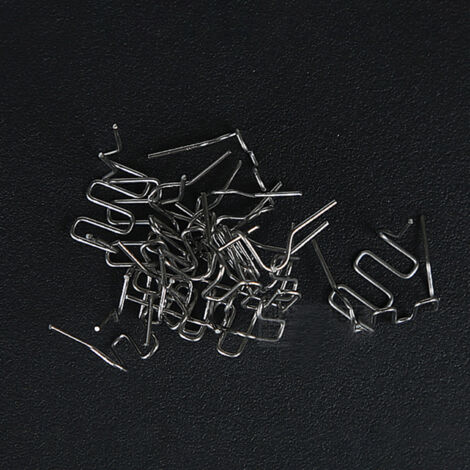 Ej.Life Universal-Heftklammern, 400 Stück/Set, vorgeschnitten, 0,6–0,8 mm, Hot Wave, flache Klammern für Reparaturarbeiten mit Kunststoffheftgeräten