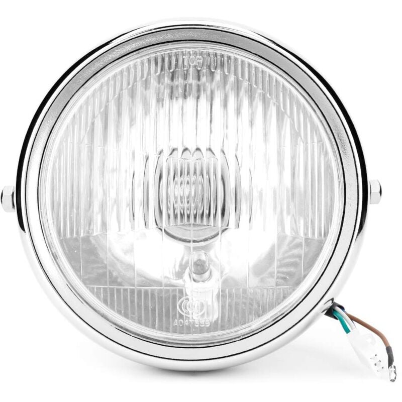 Ej.life - Universal moto rétro argent shell blanc lentille phare phare avant pour GN125 phare led moto+phare led moto phare led moto phare led moto