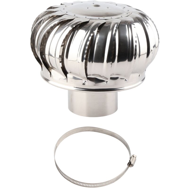 Ventilateur de Toit en Acier Inoxydable Pipefit Turbines éoliennes Ventilateur de Grenier D'aération Ventilateur de Grenier de Cheminée Rotatif