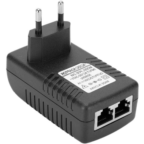 Ej.Life Wandstecker POE-Injektor, DC 24V 1A Netzteilstecker Kurzschluss, Überstrom, Überspannungsschutz EU/US-Standard Optional 100-240V für POE- -Geräte(Transl)