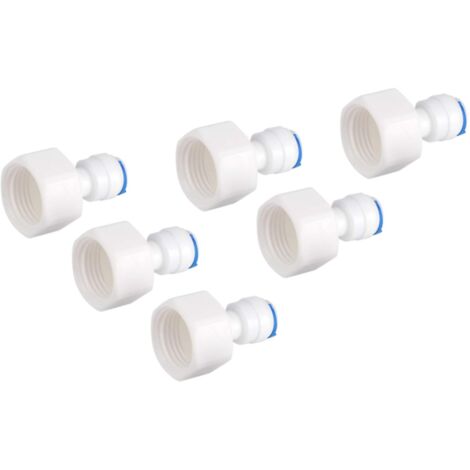 Ej.Life Wasserfilter Schnellkupplung, 6 St¨¹ck 1/4 Rohr Od auf 1/2 Buchse Push In Schnellkupplung Umkehrosmose Wasserfilter f¨¹r Zuhause