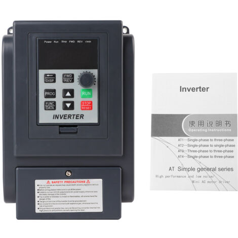 Ej.Life Wechselrichter, 1-Phasen 220V Eingang 3-Phasen 380V Ausgang 1.5KW VFD Frequenzumrichter Frequenzumrichter Drehzahlregler PWM-Steuerung 400Hz