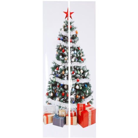 Ej.Life Weihnachts-Fensteraufkleber, Baum-Wandaufkleber, Tür- und Fensteraufkleber, Weihnachtsdekoration
