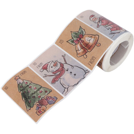 Ej.Life Weihnachtsaufkleber, 6 Designs, 250 weihnachtliche dekorative Klebeetiketten für Karten, Geschenkumschläge, Schachteln