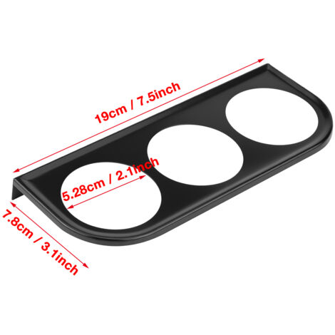 Ej.Life Yosoo Messgerätehalterung, 52 mm 2 Zoll Universal Multi-Loch Messgerät Messgerät Säulenhalterung Halterungshalterung (黑色) für Meter Gauge Pillar Gauge Mount Pod Manometerhalter Manometerhalter