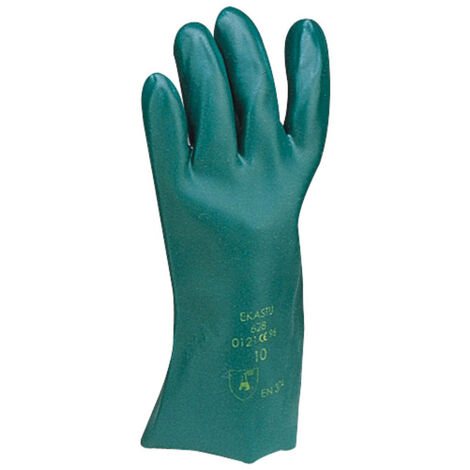 Ekastu 381 629  Polyvinylchlorid Chemiekalienhandschuh Größe (Handschuhe): 9, L EN 374-1:2017-03/Typ