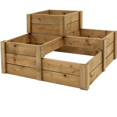 EKJU Bac potager a étages - 76 x 76 x H 46 cm