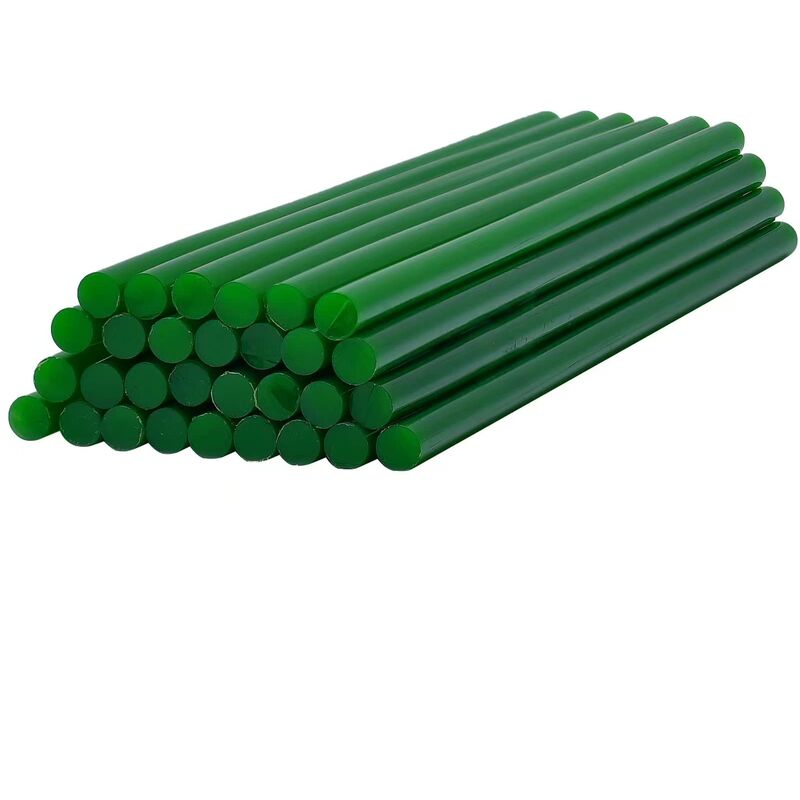 Image of Matite adesive a caldo, 30 pezzi, colorate per colla a caldo, per fai da te, 7 x 200, 11 x 200 mm, per pistola per colla a caldo (verde scuro 11 mm)