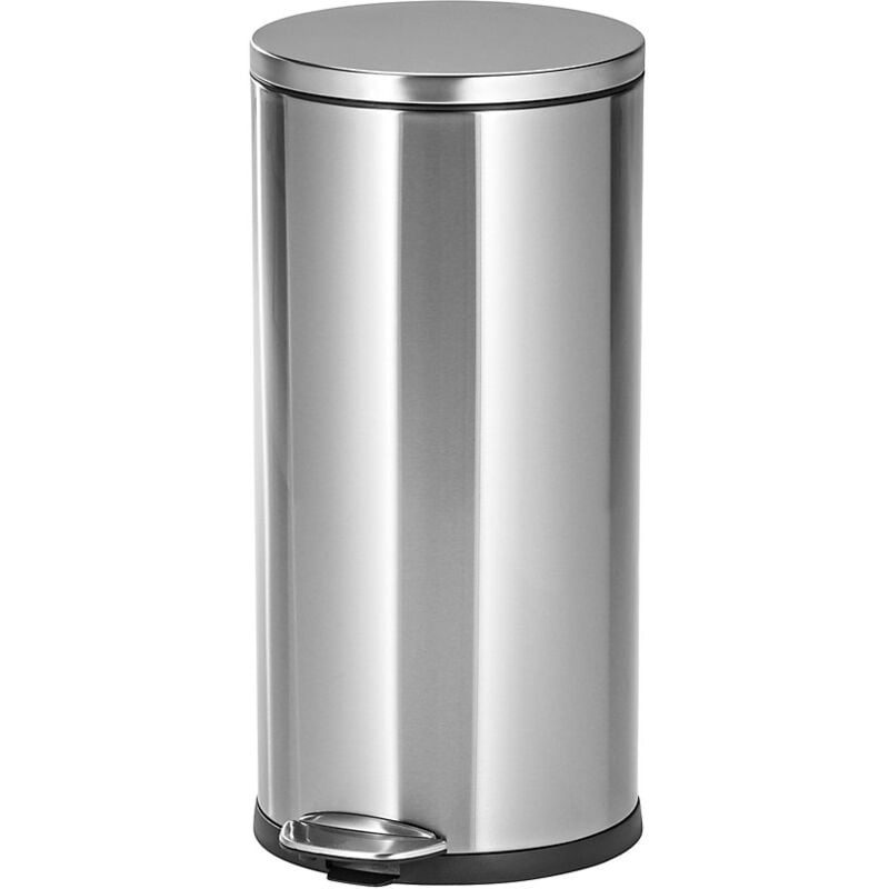 Certeo - eko, Poubelle à pédale en inox, ronde, capacité 20 l, avec