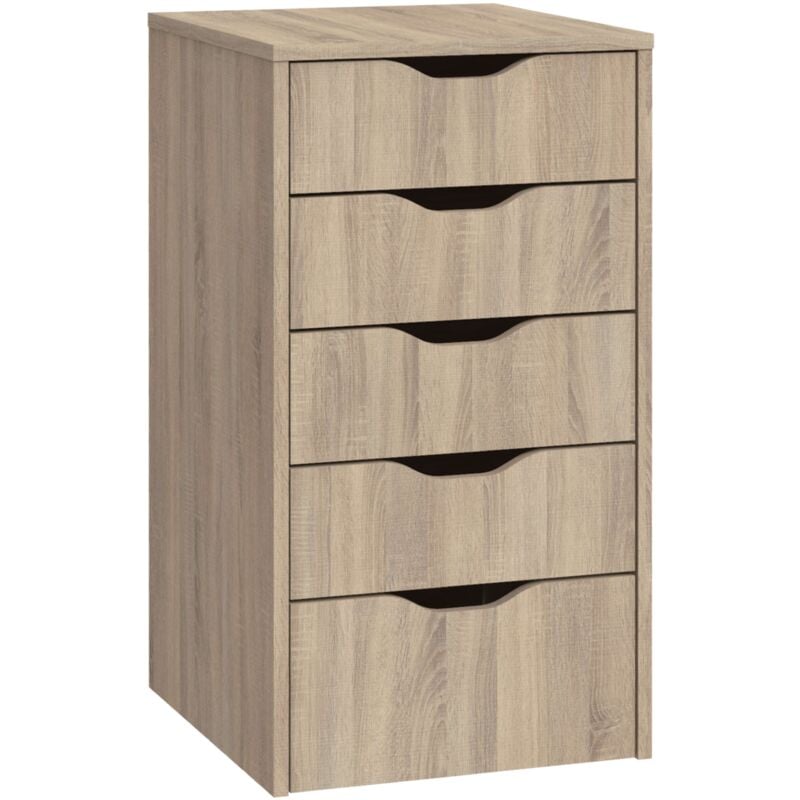 Mobimarket - Eko 5 Tiroir Dumeur Miroytengo Color Oak Cambrian 71x40x43 cm