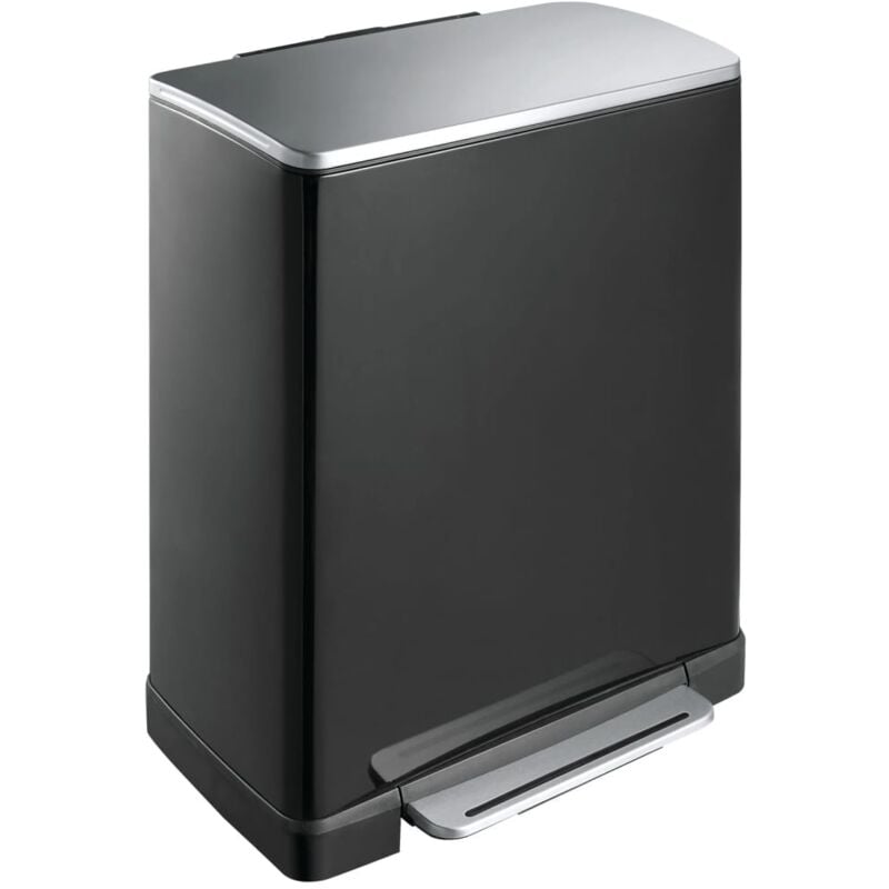 

Cubo de basura con pedal E-Cube 50 L negro mate - Negro - EKO