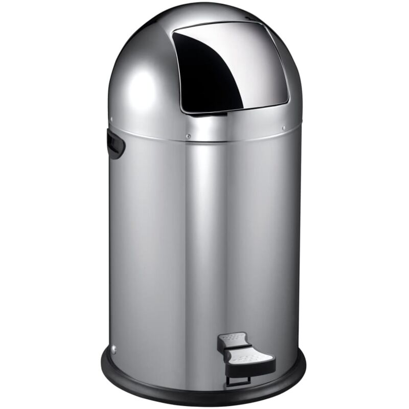 

Cubo de basura con pedal Kickcan 33 L plateado mate - Plateado - EKO
