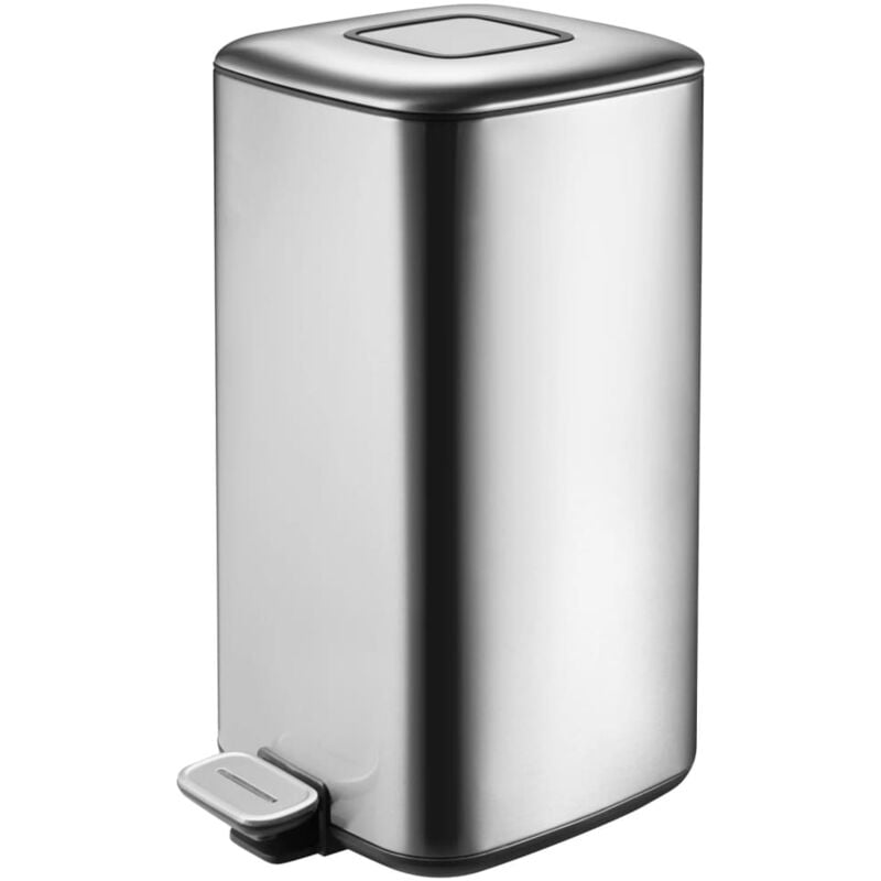 

EKO Cubo de basura con pedal Regent 20 L plateado mate - Plateado