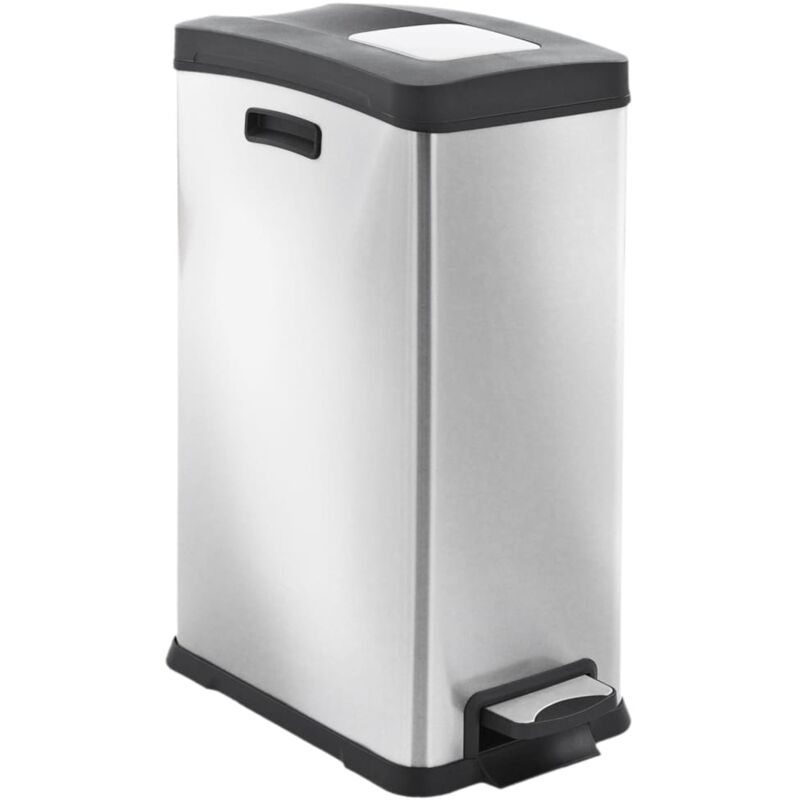 

Cubo de basura con pedal Rejoice 30 L plateado mate - Plateado - EKO