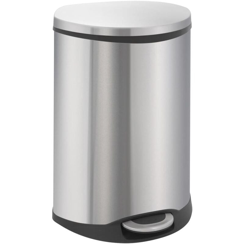 

Cubo de basura con pedal Shell 2x22 L plateado mate - Plateado - EKO