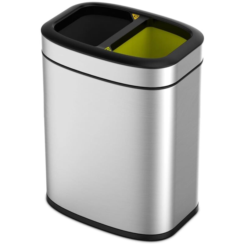 

Cubo de basura OLI-Cube 2x10 L plateado mate - Plateado - EKO