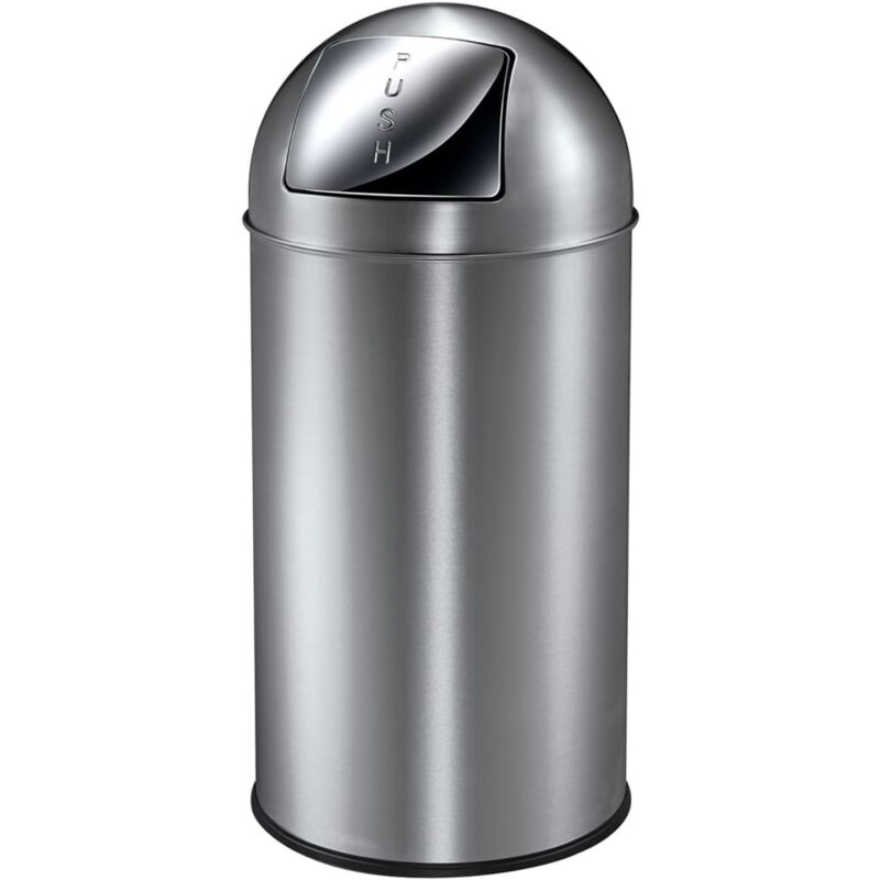 

Papelera Pushcan 40 L plateado mate - Plateado - EKO