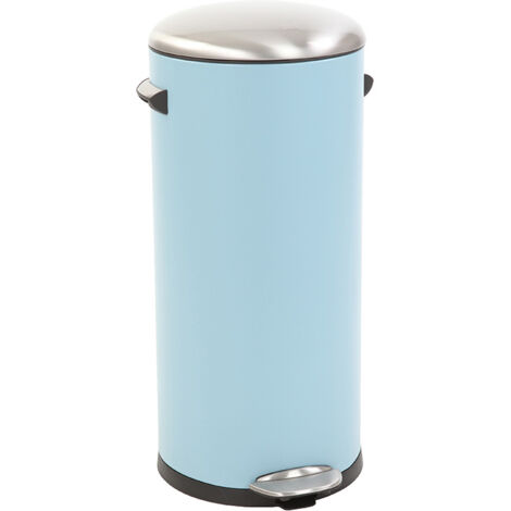 EKO - Poubelle à pédale Belle Deluxe 30 litres - Steel Plastic - blue clair, sandcoated