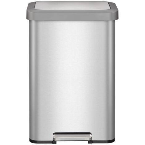 EKO - Poubelle à pédale Cozy 45 litres - Stainless steel Plastic - inox mat