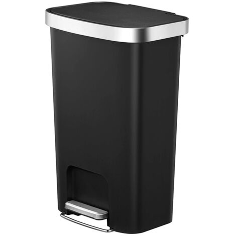 EKO - Poubelle à pédale Hana 50 litres - Plastic   - noir