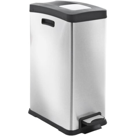 EKO - Poubelle à pédale Rejoice 30 litres - Stainless steel Plastic  - inox mat