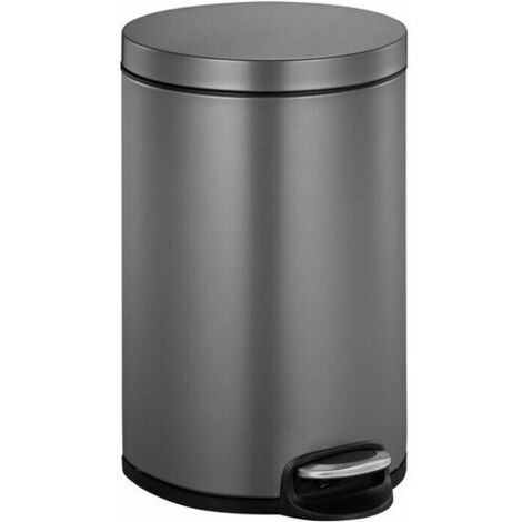 EKO - Poubelle à pédale Serene 20 litres - Stainless steel Plastic  - platine